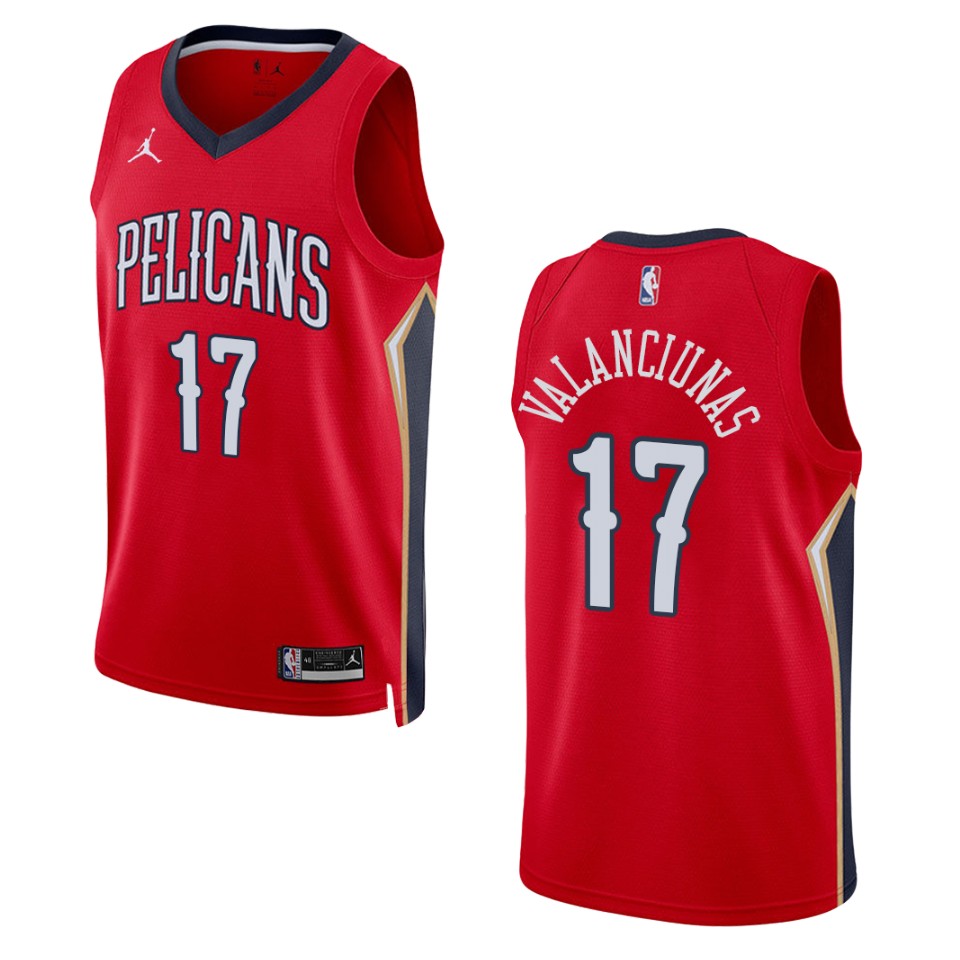 Jonas Valanciunas Statement Edition New Orleans Pelicans 2022-23 Red Swingman Jersey