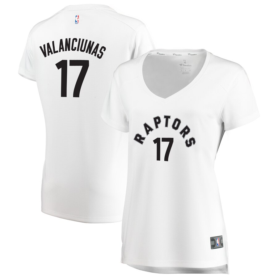 Jonas Valanciunas Toronto Raptors Fanatics Branded Women's Fast Break Replica Jersey - Association Edition - White
