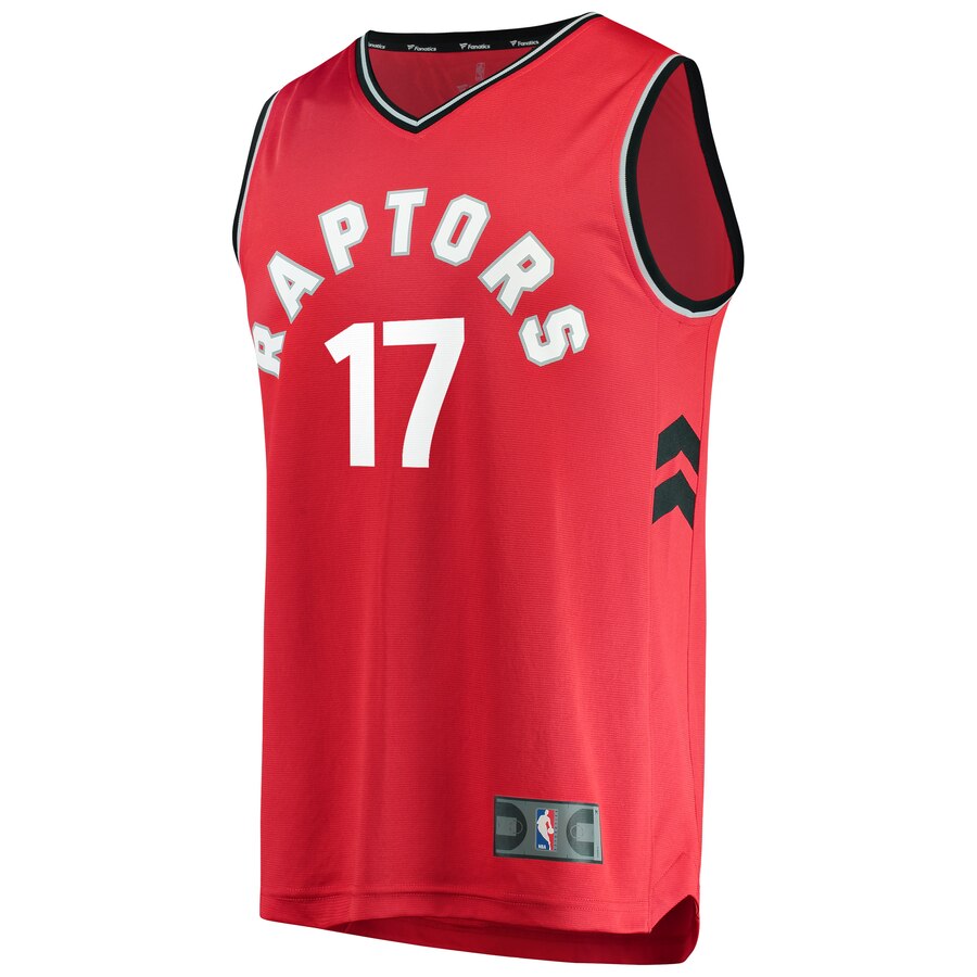 Alternative view of Jonas Valanciunas Toronto Raptors Fanatics Branded Youth Fast Break Jersey Red - Icon Edition