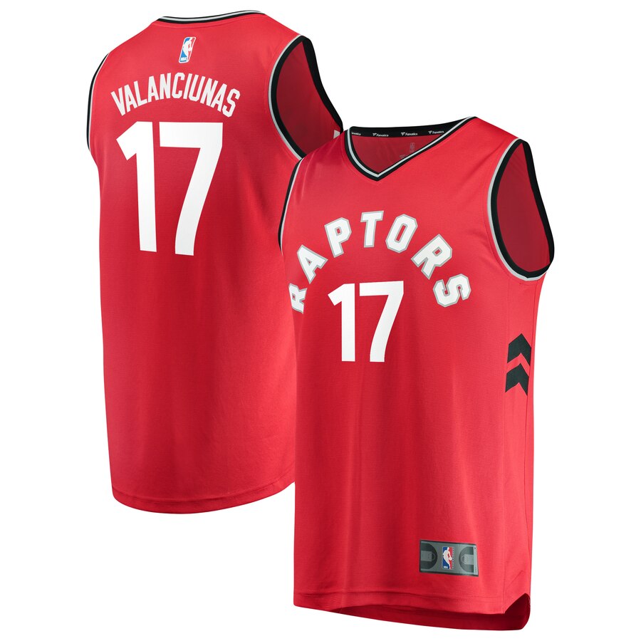 Jonas Valanciunas Toronto Raptors Fanatics Branded Youth Fast Break Jersey Red - Icon Edition