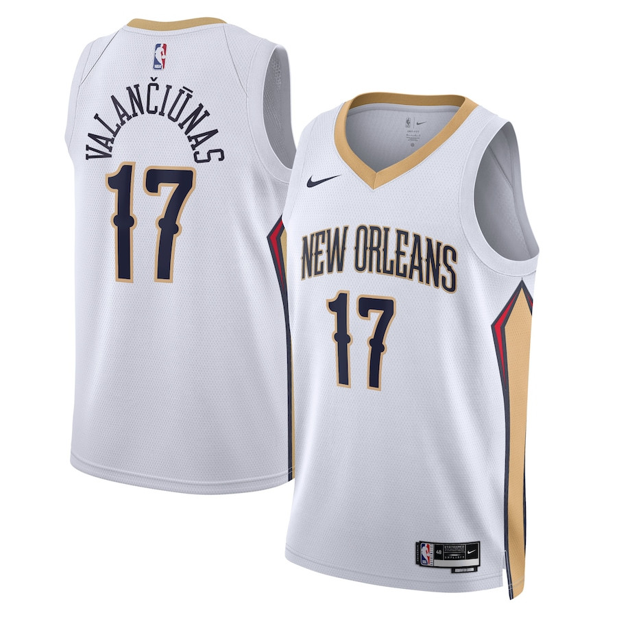 Jonas Valančiūnas 17 New Orleans Pelicans Unisex Swingman Jersey - Association Edition - White - JS876 