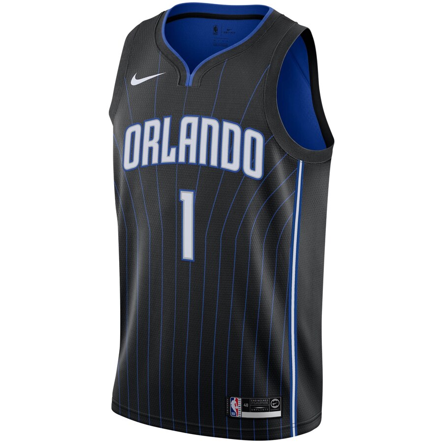 Alternative view of Jonathan Isaac Orlando Magic 2019/2020 Swingman Jersey - Icon Edition - Black