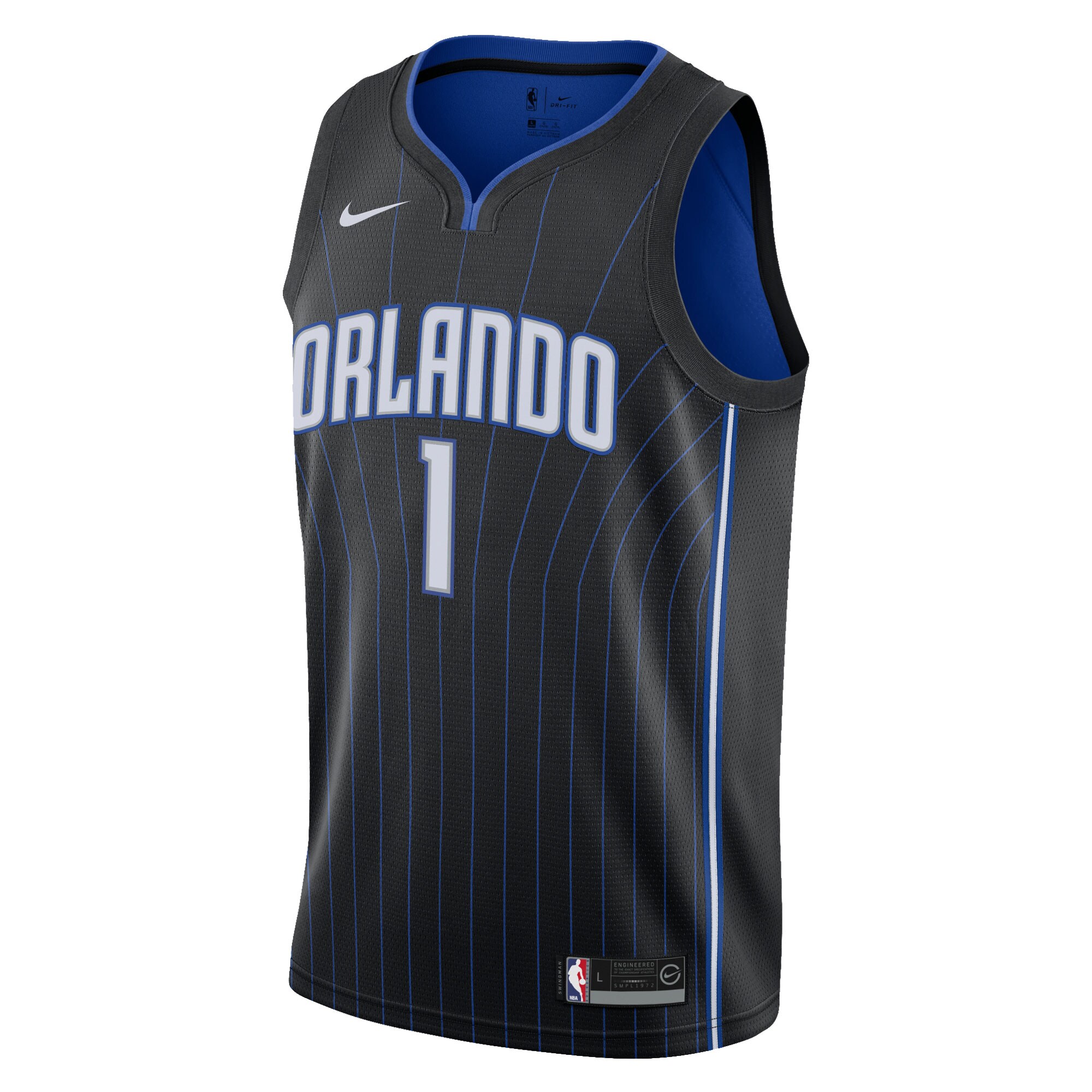 Alternative view of Jonathan Isaac Orlando Magic Youth Swingman Jersey - Icon Edition - Black