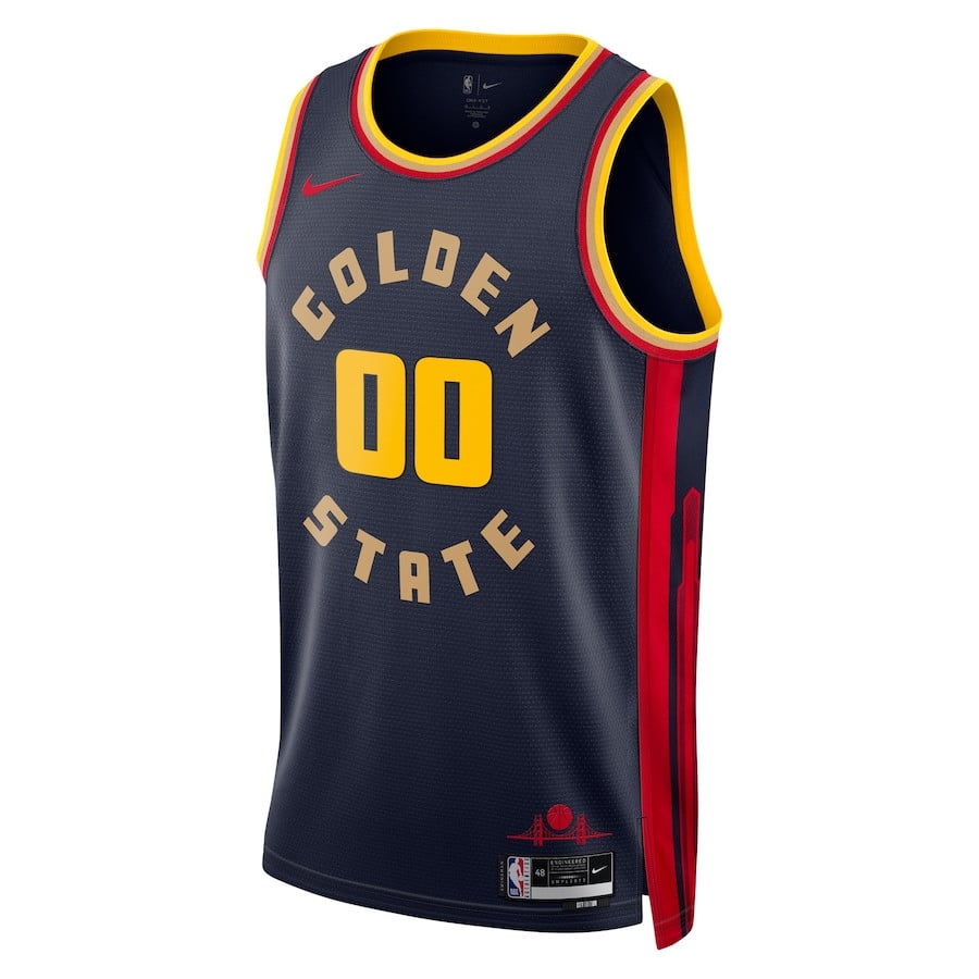 Alternative view of Jonathan Kuminga 00 Golden State Warriors Unisex 2024/25 Swingman Player Jersey - City Edition - Navy - JS156 