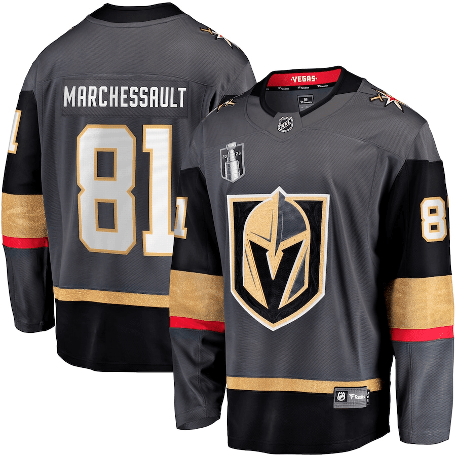 Jonathan Marchessault 81 Vegas Golden Knights 2023 Stanley Cup Final Alternate Breakaway Player Jersey - Black - JS247 
