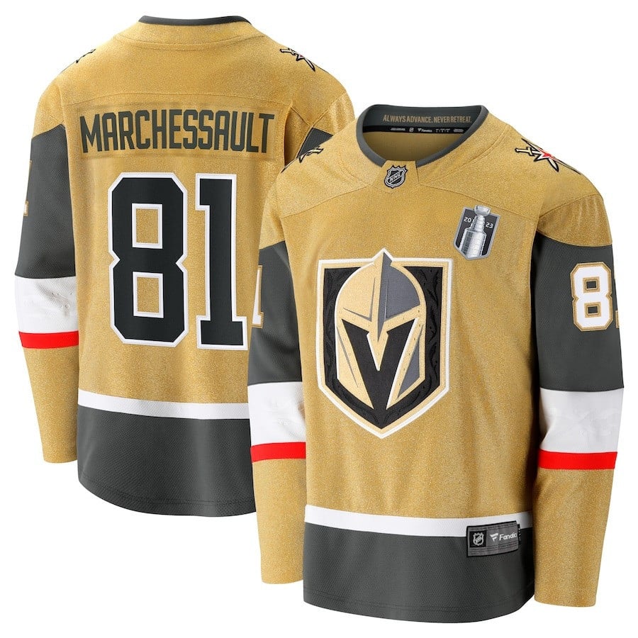 Jonathan Marchessault 81 Vegas Golden Knights 2023 Stanley Cup Final Home Breakaway Player Jersey - Gold - JS707 