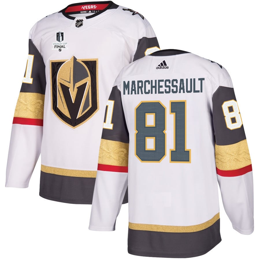 Jonathan Marchessault 81 Vegas Golden Knights Stanley Cup 2023 Final Patch Away Breakaway Men Jersey - White - JS343 