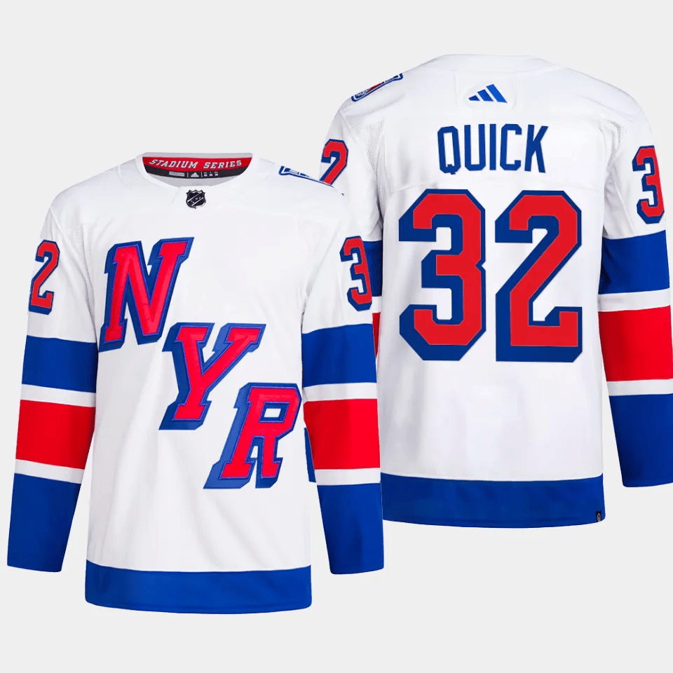 Jonathan Quick 32 New York Rangers 2024 Stadium Series Primegreen Men Jersey - White - JS829 