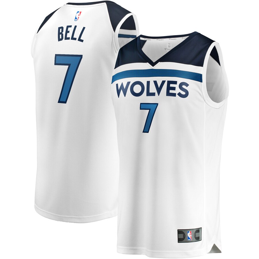Jordan Bell Minnesota Timberwolves Fanatics Branded Fast Break Replica Player Jersey White - Association Edition