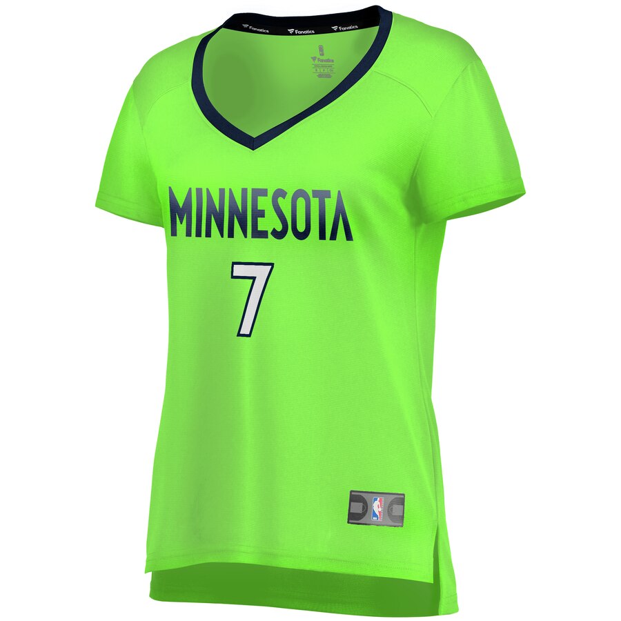 Alternative view of Jordan Bell Minnesota Timberwolves Fanatics Branded Women's Fast Break Replica Jersey Green - Statement Edition