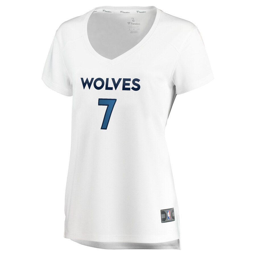 Alternative view of Jordan Bell Minnesota Timberwolves Fanatics Branded Women's Fast Break Replica Jersey White - Association Edition