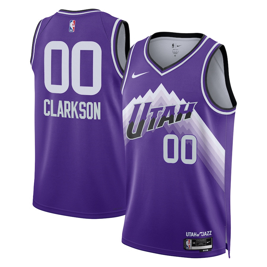 Jordan Clarkson 00 Utah Jazz 2023/24 City Edition Swingman Jersey - Purple - JS536 