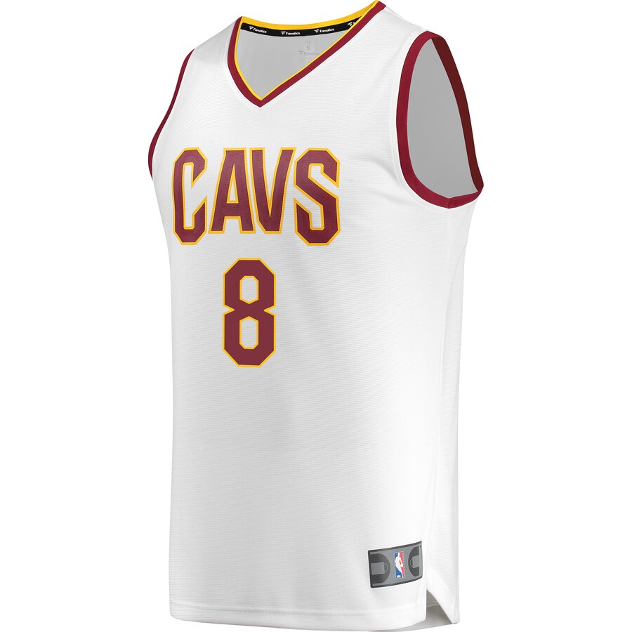 Alternative view of Jordan Clarkson Cleveland Cavaliers Fanatics Branded Fast Break Replica Jersey White - Association Edition