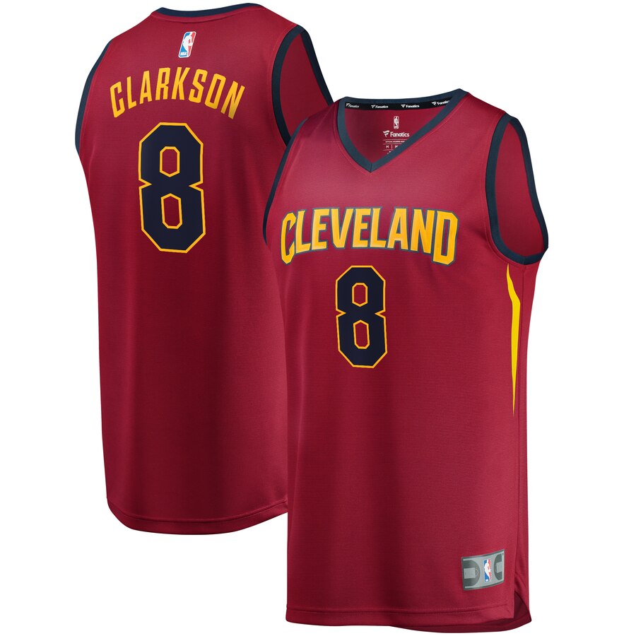 Jordan Clarkson Cleveland Cavaliers Fanatics Branded Fast Break Replica Jersey Wine - Icon Edition