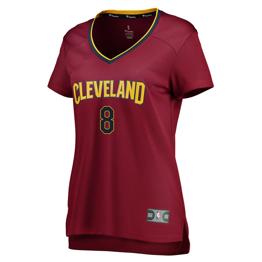 Alternative view of Jordan Clarkson Cleveland Cavaliers Fanatics Branded Women's Fast Break Replica Jersey Wine - Icon Edition