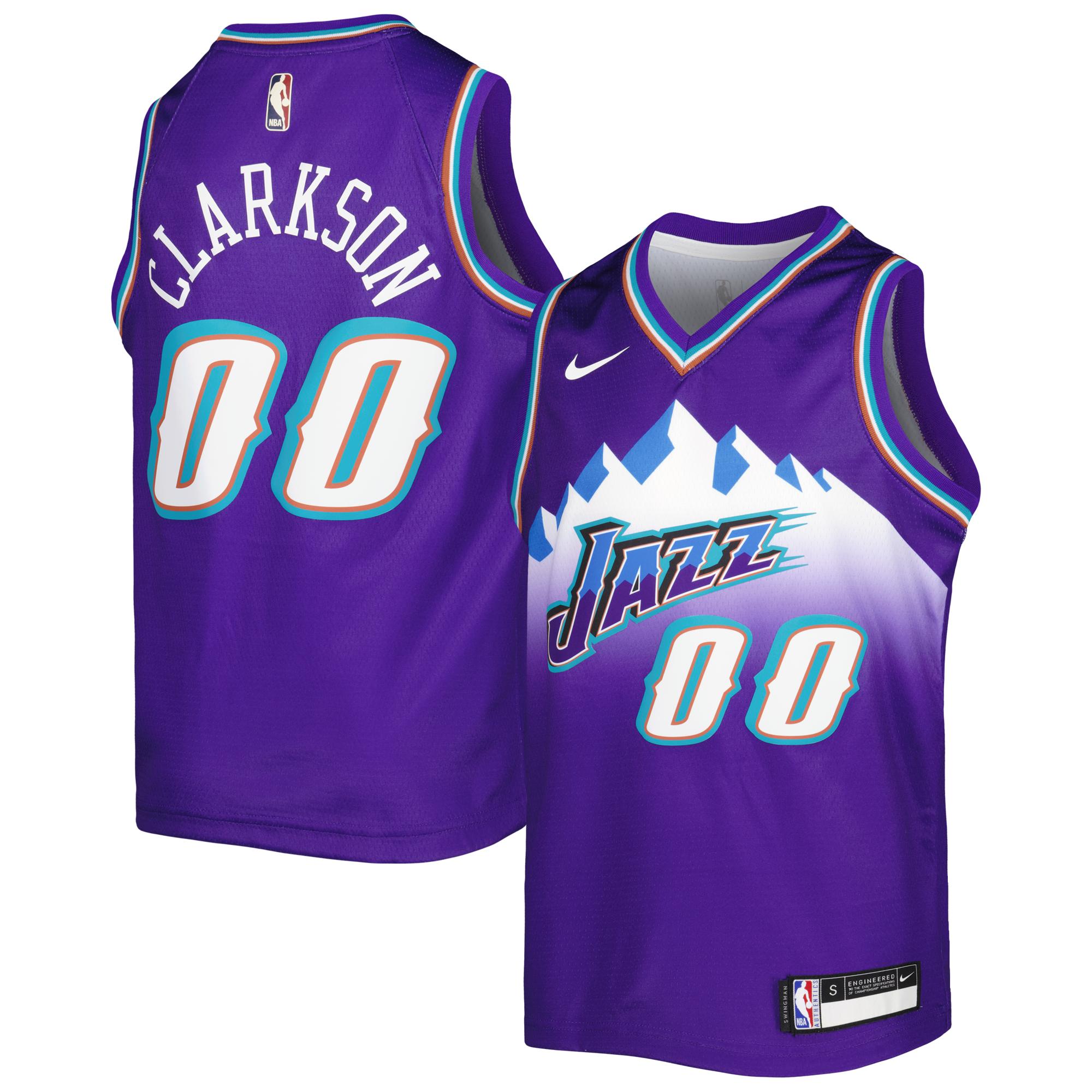 Jordan Clarkson Utah Jazz Youth 2022/23 Swingman Jersey - Classic Edition - Purple