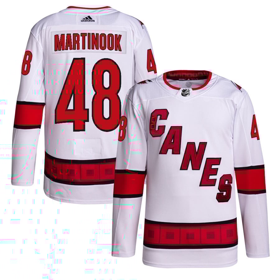 Jordan Martinook 48 Carolina Hurricanes Away Primegreen Jersey - Men, White - JS135 