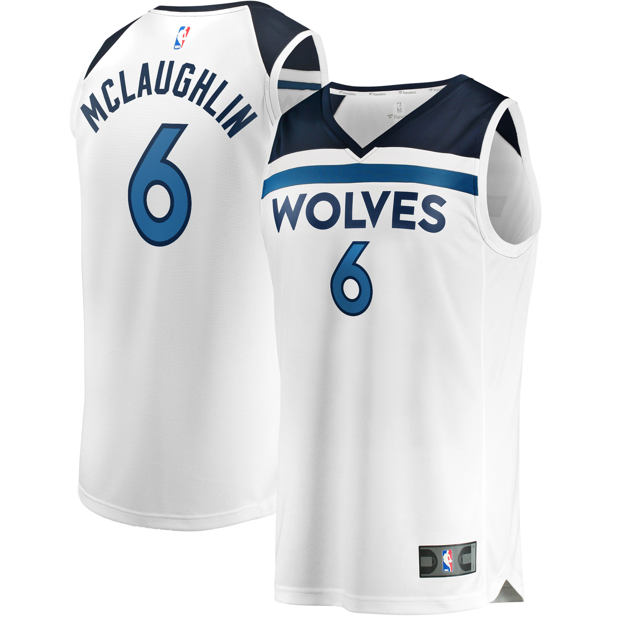 Jordan Mclaughlin Minnesota Timberwolves Fanatics Branded Fast Break Player Jersey – Association Edition – White