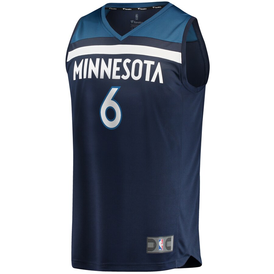 Alternative view of Jordan Mclaughlin Minnesota Timberwolves Fanatics Branded Fast Break Player Jersey – Icon Edition – Navy