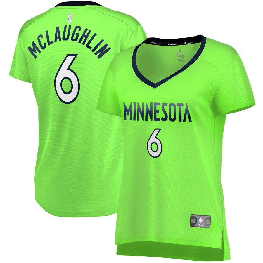 Jordan Mclaughlin Minnesota Timberwolves Fanatics Branded Women's Fast Break Player Jersey - Statement Edition - Green