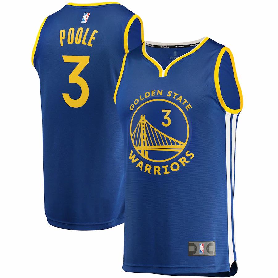 Jordan Poole Golden State Warriors Fanatics Branded Fast Break Replica Player Team Jersey - Icon Edition - Royal