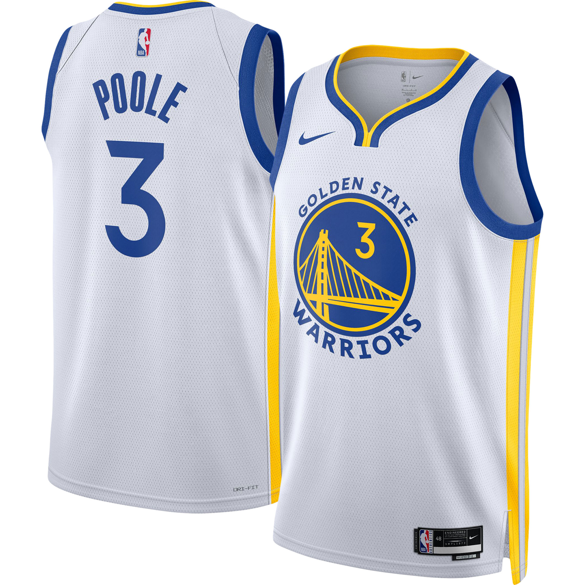 Alternative view of Jordan Poole Golden State Warriors Unisex Swingman Jersey - Association Edition - White