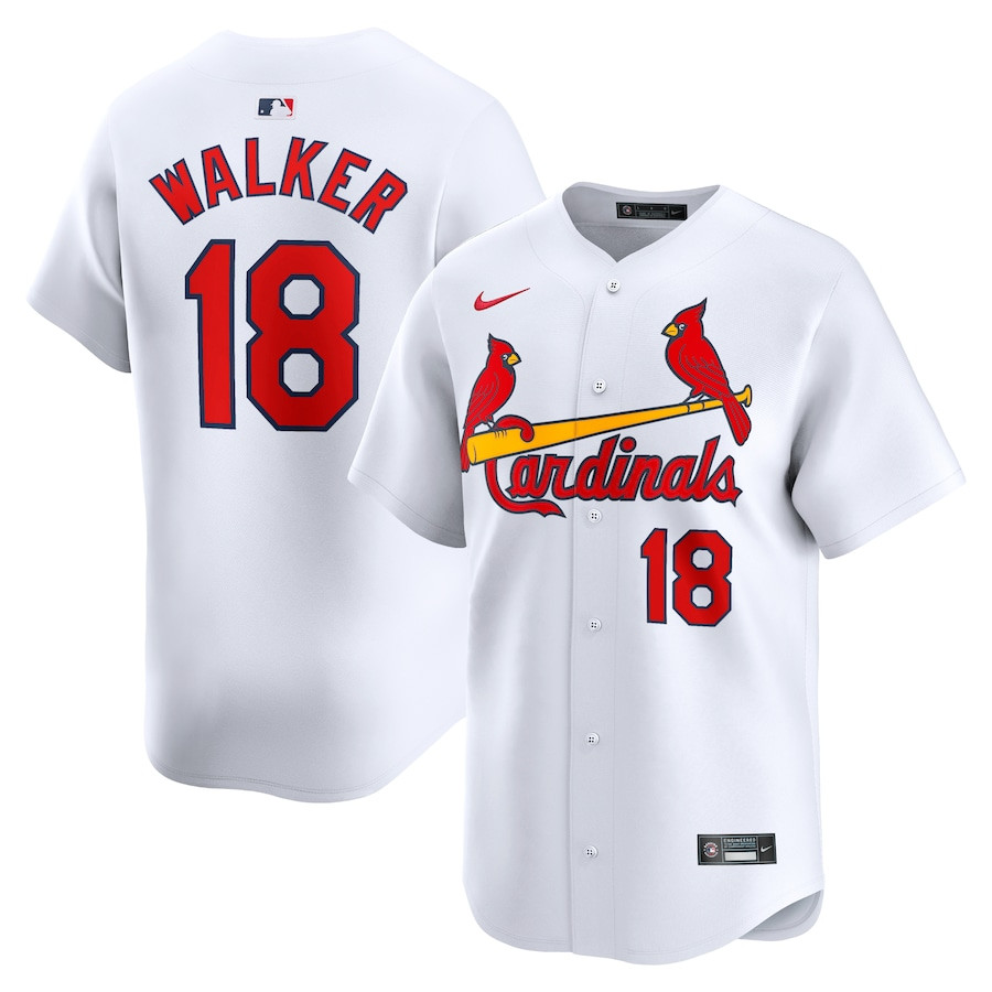 Jordan Walker 18 St. Louis Cardinals Home Limited Men Jersey - White 