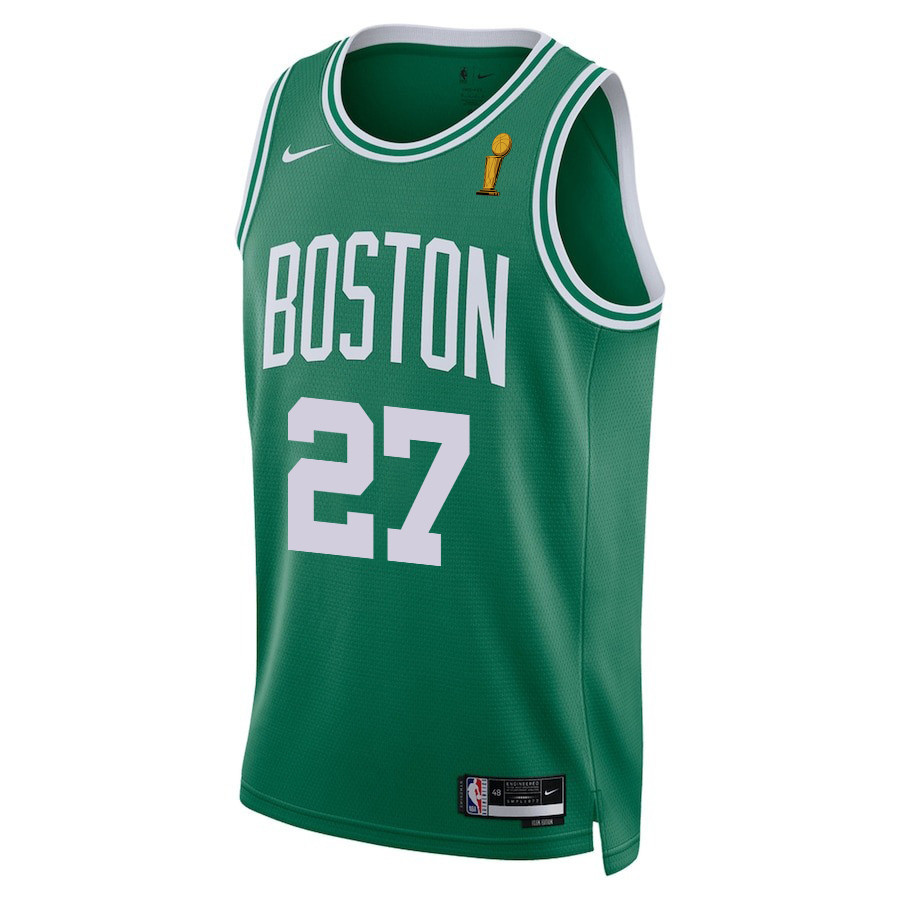 Alternative view of Jordan Walsh 27 Boston Celtics 2024 FINALS CHAMPIONS Jersey - Icon Edition - Kelly Green - JS876