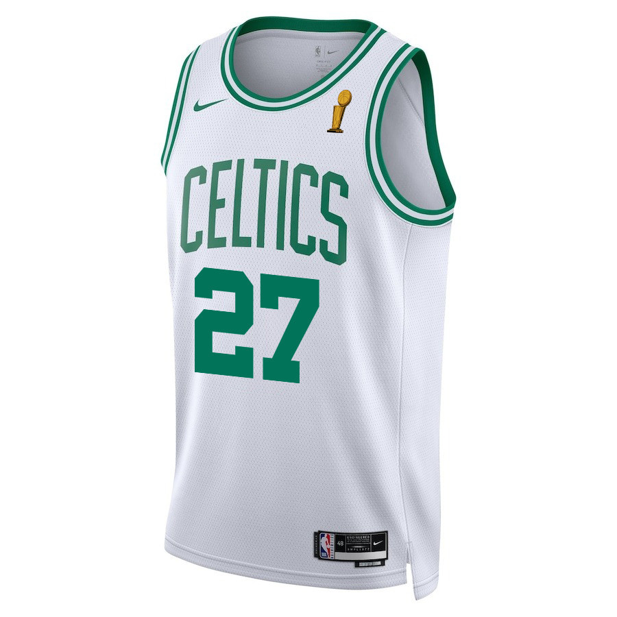 Alternative view of Jordan Walsh 27 Boston Celtics 2024 FINALS CHAMPIONS Swingman Jersey - Association Edition - White - JS907