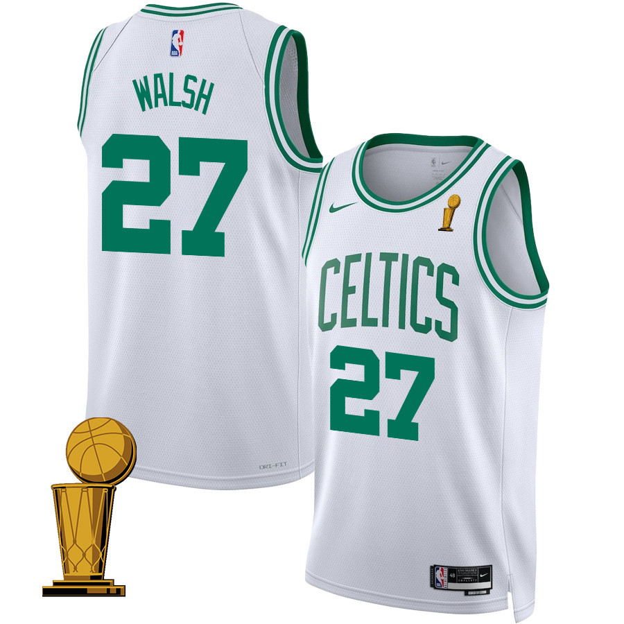 Jordan Walsh 27 Boston Celtics 2024 FINALS CHAMPIONS Swingman Jersey - Association Edition - White - JS907