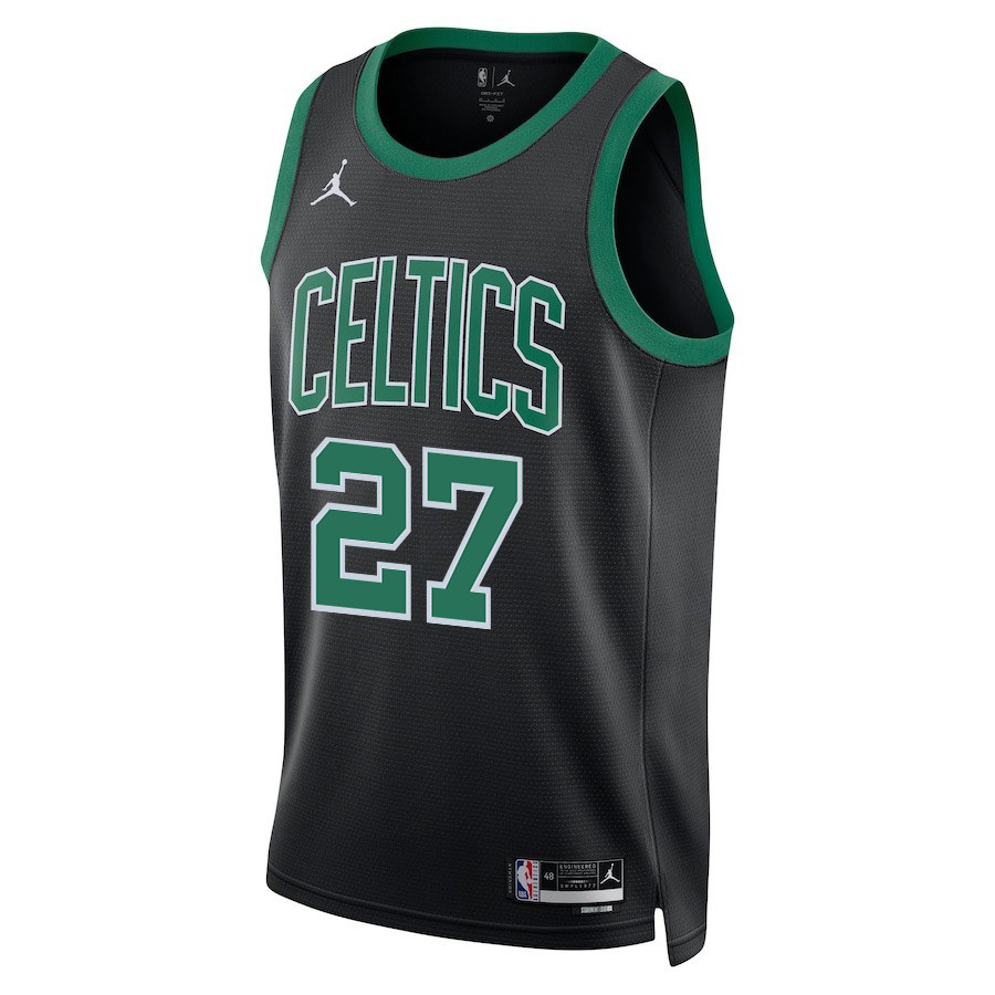 Alternative view of Jordan Walsh 27 Boston Celtics 2024 FINALS CHAMPIONS Swingman Jersey - Statement Edition - Black - JS893