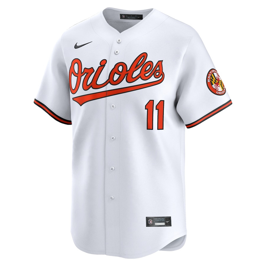 Alternative view of Jordan Westburg 11 Baltimore Orioles Home Limited Men Jersey - White