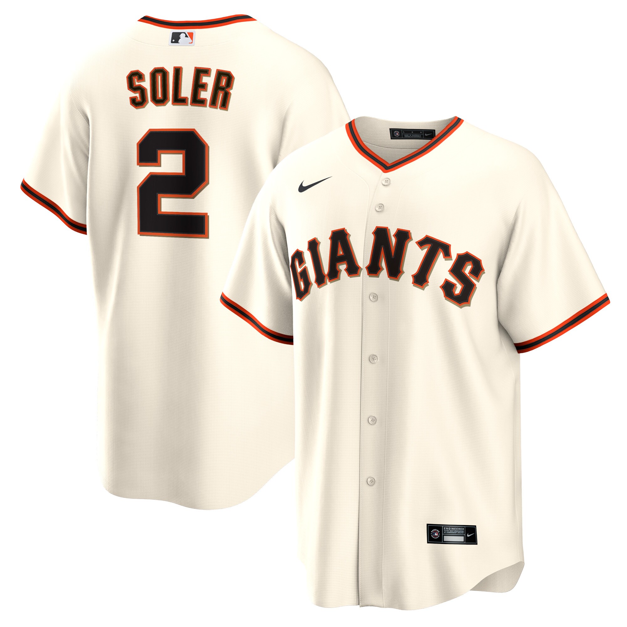 Jorge Soler San Francisco Giants Home Replica Player Jersey - Cream