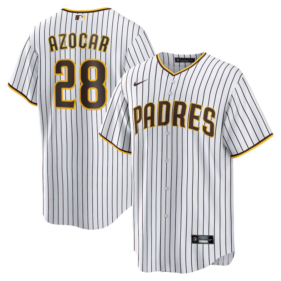 José Azocar 28 San Diego Padres Home Men Jersey - White 