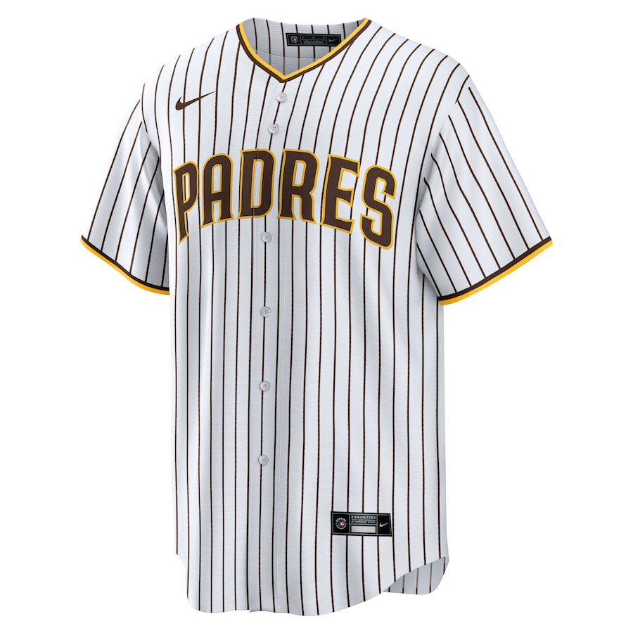 Alternative view of José Azocar 28 San Diego Padres Home Men Jersey - White 
