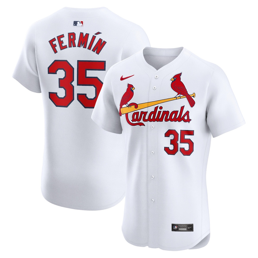 José Fermín 35 St. Louis Cardinals Home Elite Player Men Jersey - White 