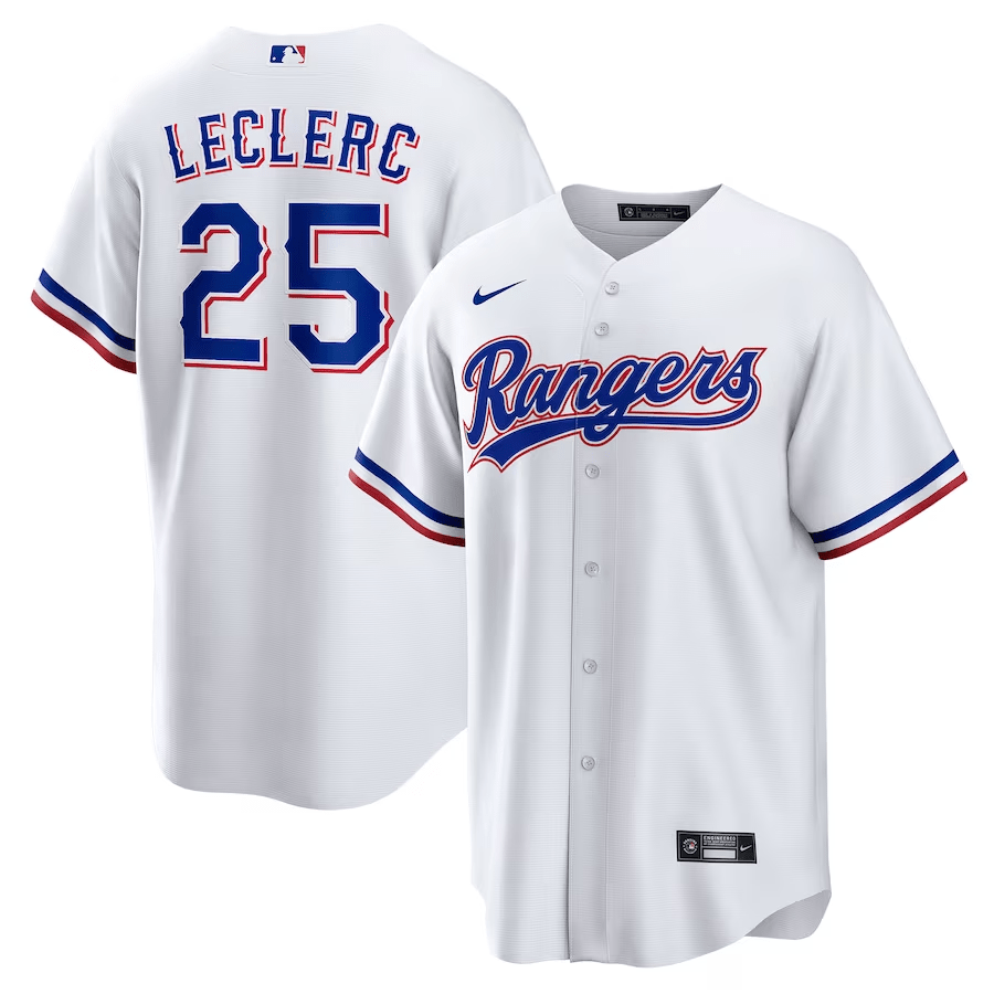 José Leclerc 25 Texas Rangers Home Men Jersey - White - JS969 