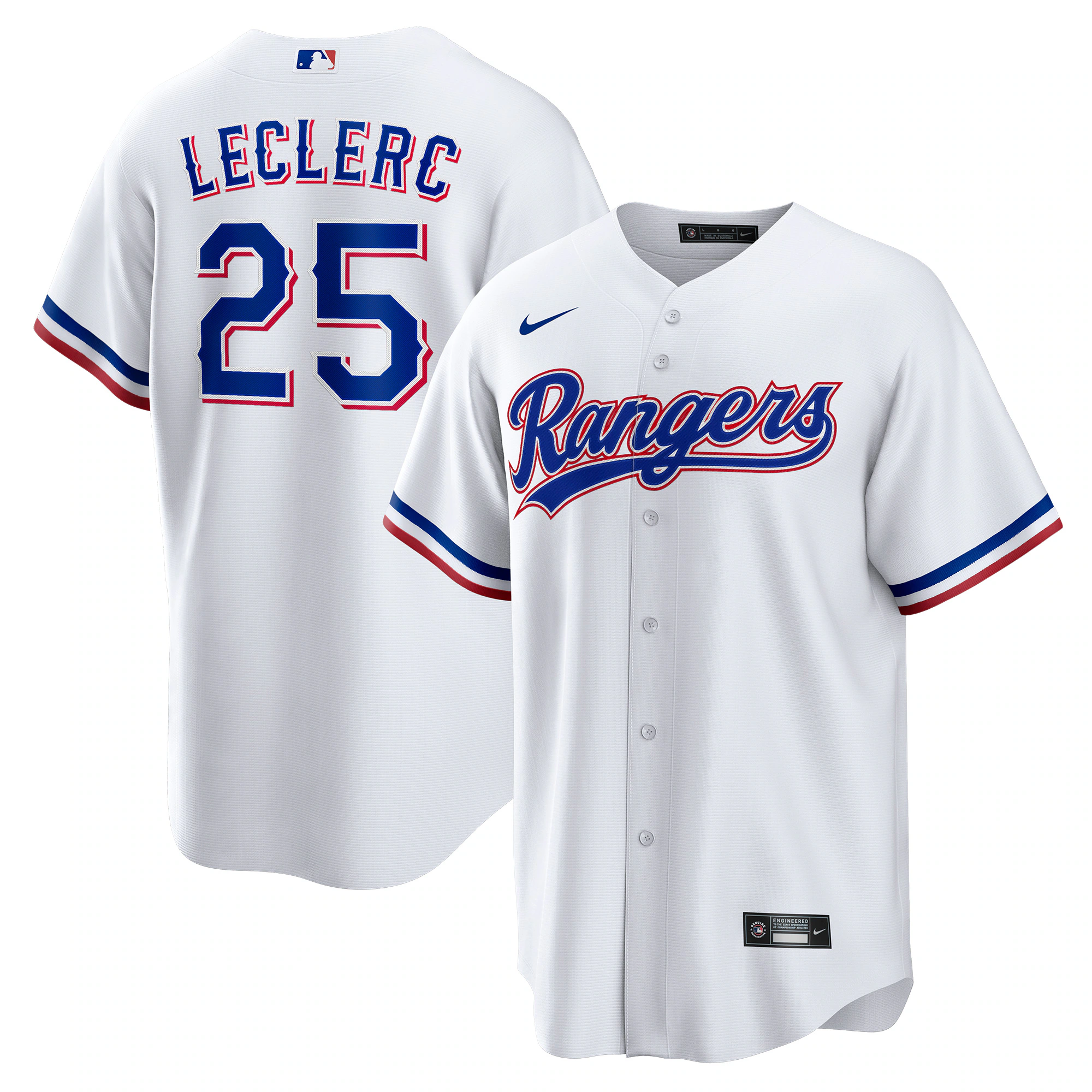 JosÃƒÆ’Ã‚Â© Leclerc Texas Rangers Home Replica Player Jersey - White