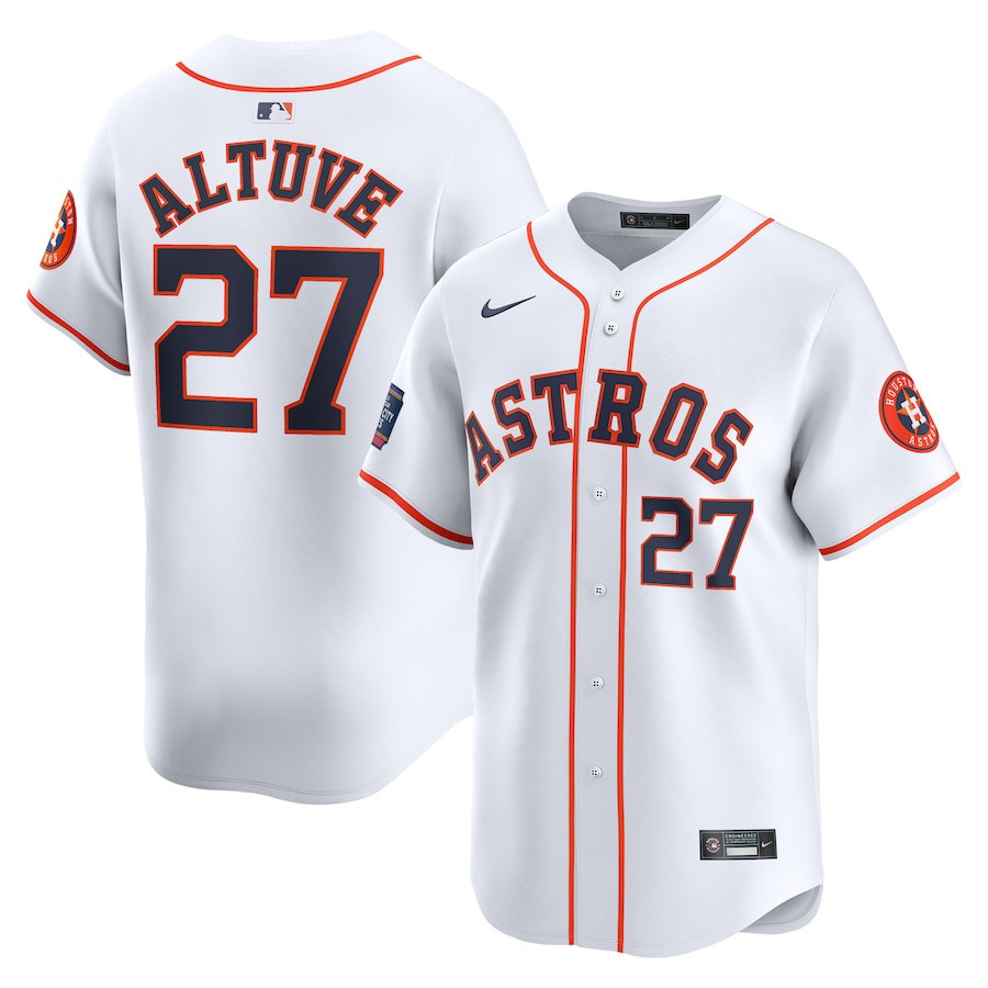 Jose Altuve 27 Houston Astros 2024 MLB World Tour Mexico City Series Home Limited Jersey - White 