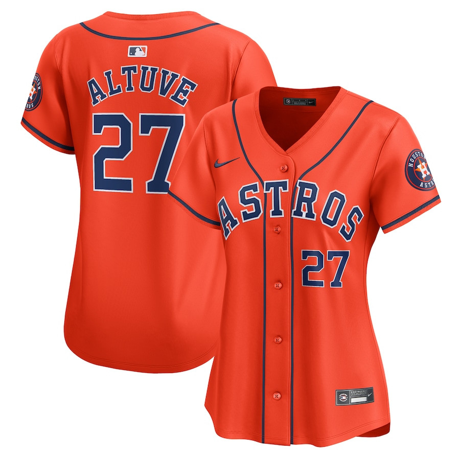Jose Altuve 27 Houston Astros Alternate Limited Women Jersey - Orange 