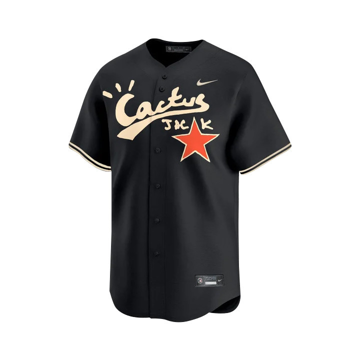 Alternative view of Jose Altuve 27 Houston Astros Cactus Jack Black Jersey V2 - Men