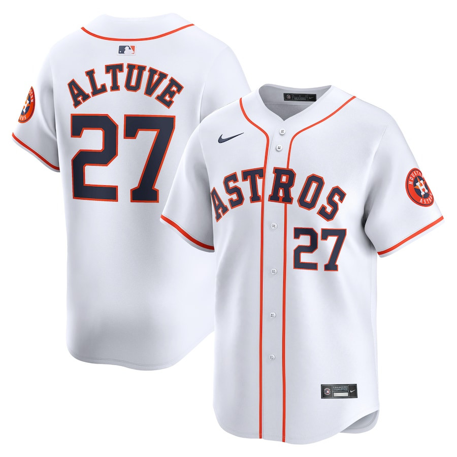 Jose Altuve 27 Houston Astros Home Limited Player Men Jersey - White