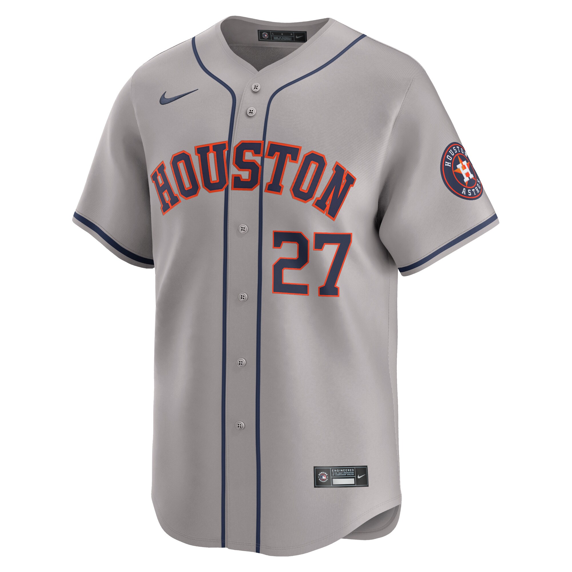 Alternative view of Jose Altuve Houston Astros Away Limited Player Jersey - Gray