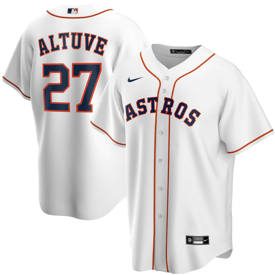Jose Altuve Houston Astros Home 2020 Replica Player Jersey ÃƒÂ¢Ã¢â€šÂ¬Ã¢â‚¬Å“ White