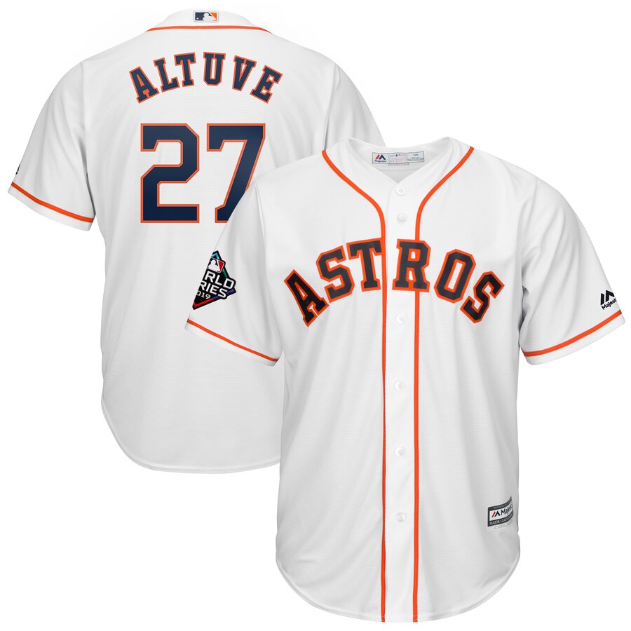 Jose Altuve Houston Astros Majestic 2019 World Series Bound Official Cool Base Player Jersey - White