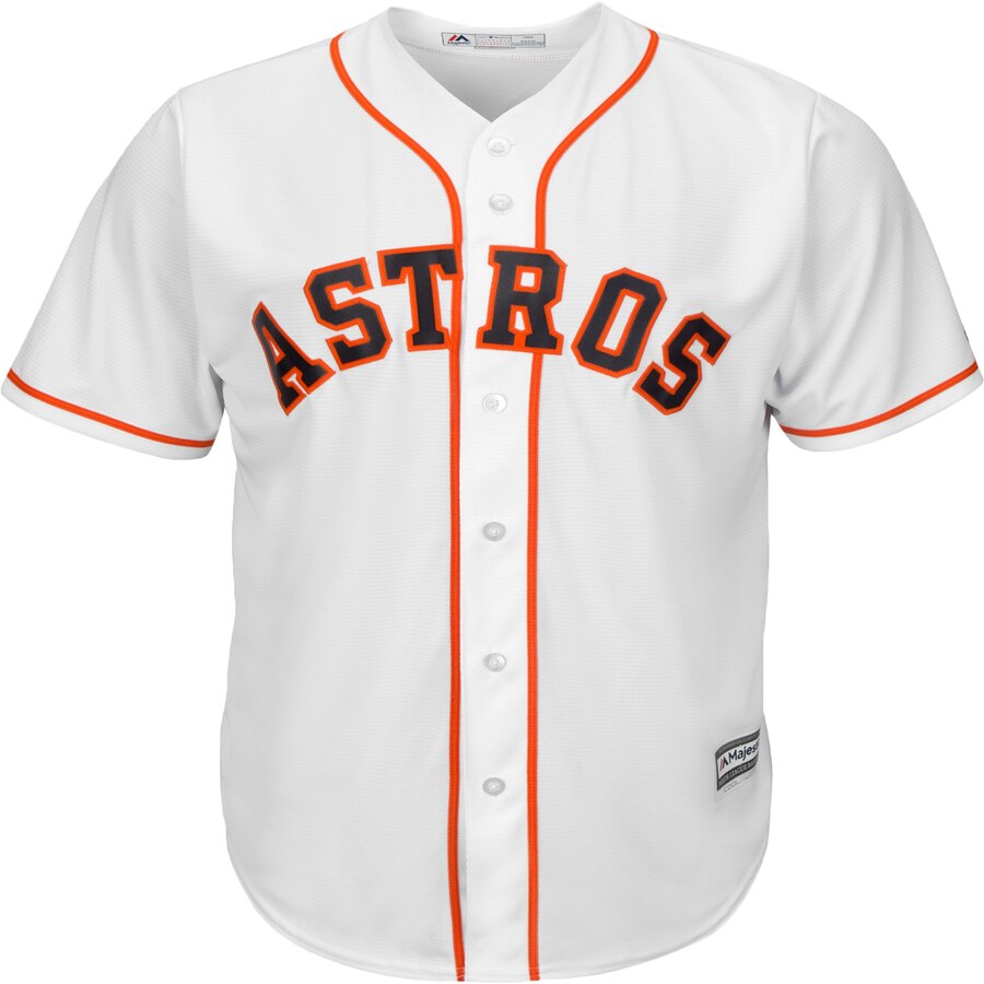Alternative view of Jose Altuve Houston Astros Majestic Official Cool Base Player Jersey – White