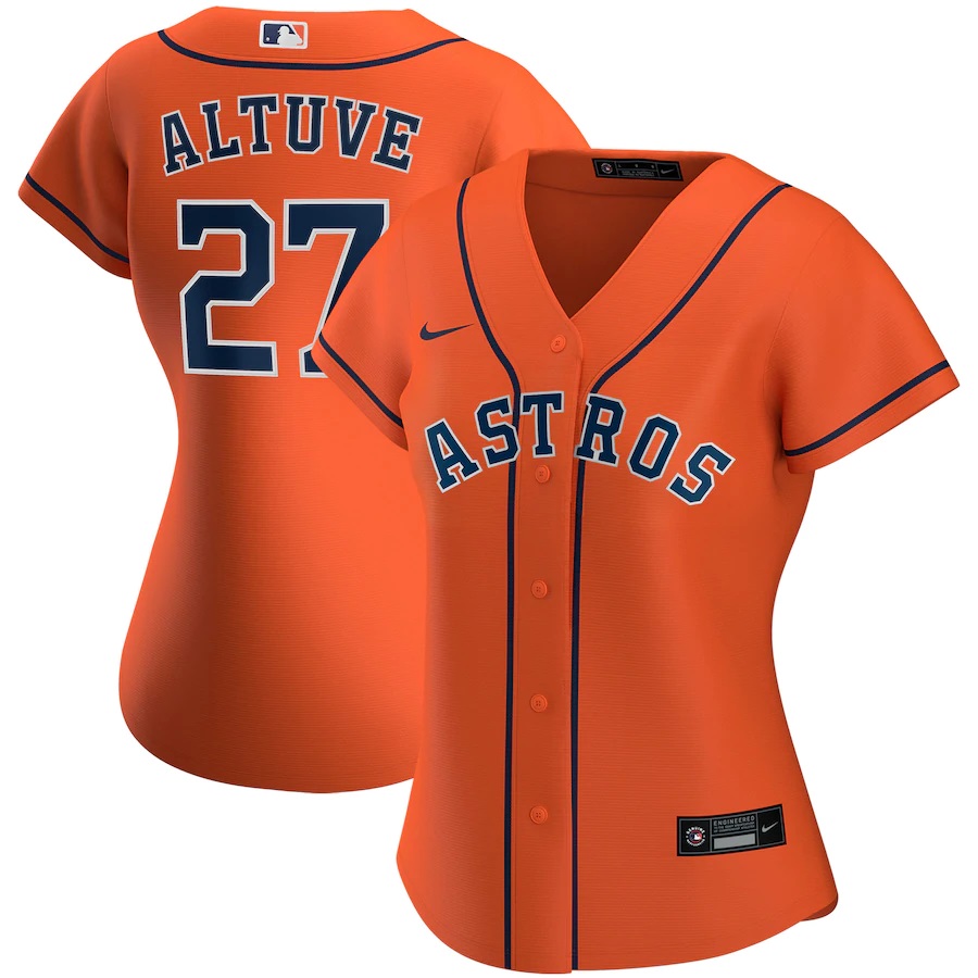 Jose Altuve Houston Astros Women's Alternate 2020 Replica Player Jersey ÃƒÂ¢Ã¢â€šÂ¬Ã¢â‚¬Å“ Orange