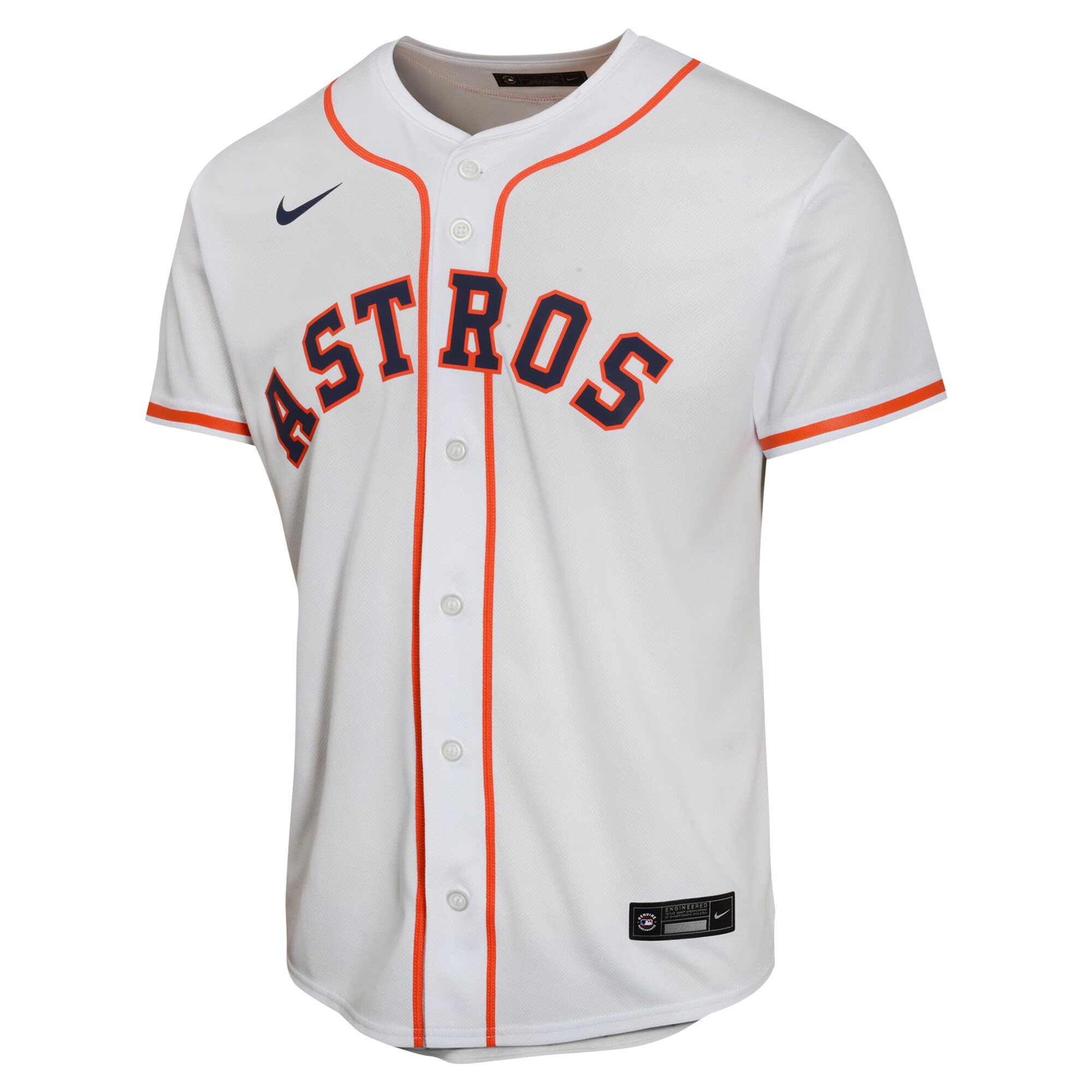 Alternative view of Jose Altuve Houston Astros Youth Home Game Player Jersey - White