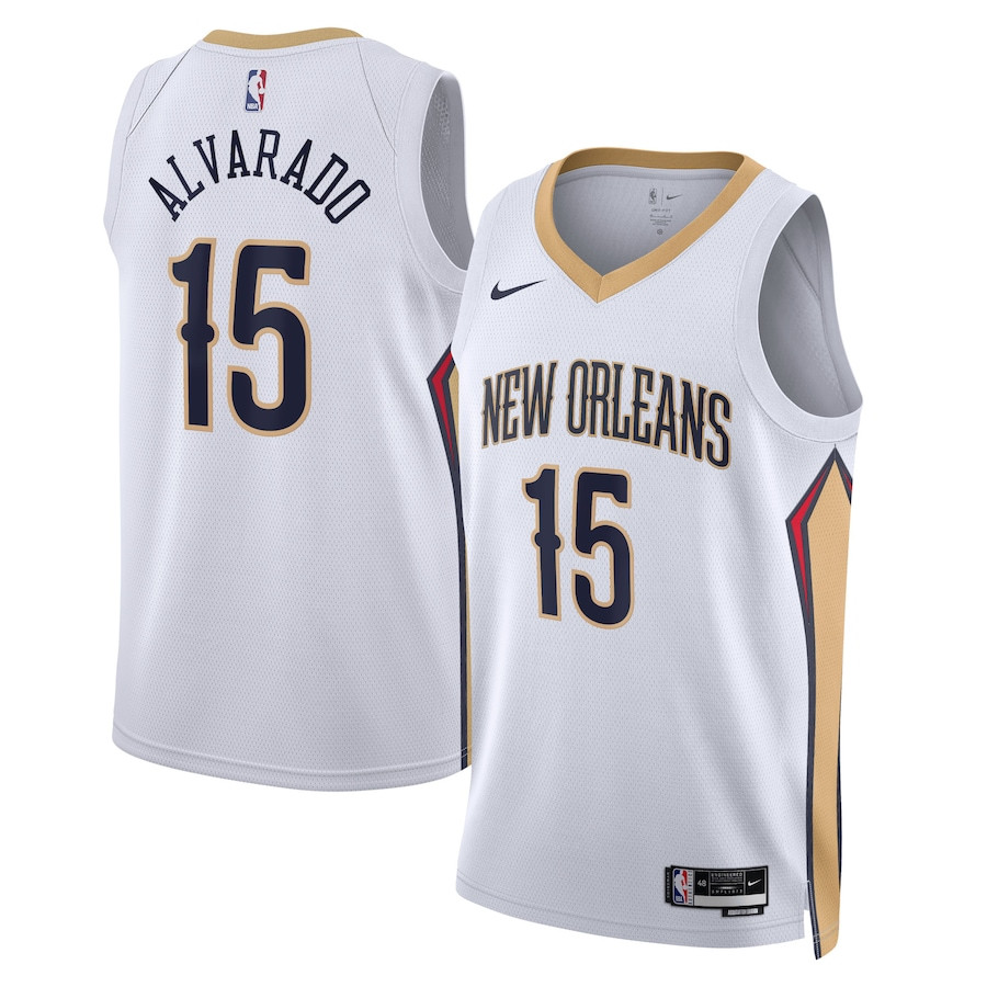 Jose Alvarado 15 New Orleans Pelicans Unisex Swingman Jersey - Association Edition - White - JS969 