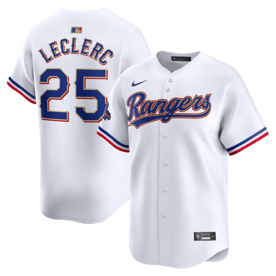 Jose Leclerc 25 Texas Rangers 2024 Gold Collection Limited Jersey - White - JS920 